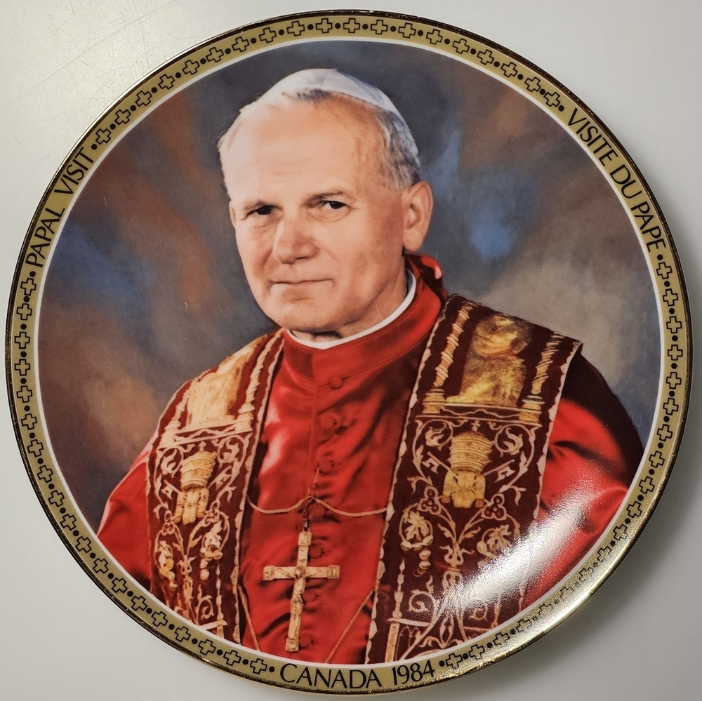 Pope John Paul II Papal Visit to Canada 1984 Commemorative Plate